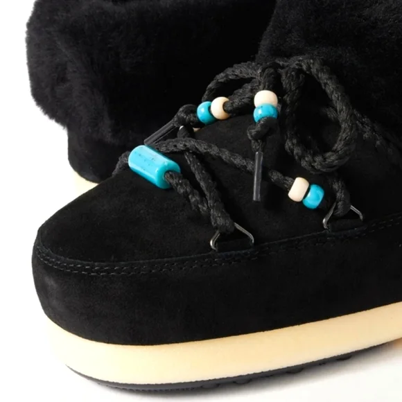 Moon Boot Suede Beads Mules Black Moon Boot Mule - Picture 8 of 17